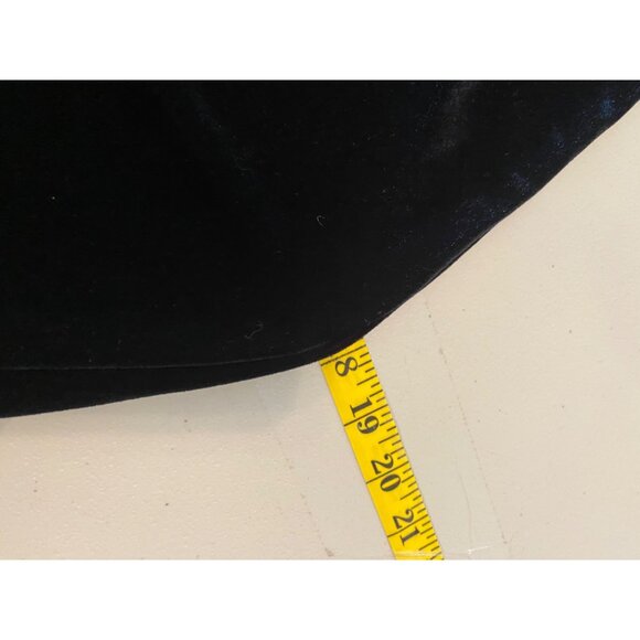 Roberta Black Velvet Maxi Dress Gown Low Open Back Long Back Slit Medium - Picture 9 of 11